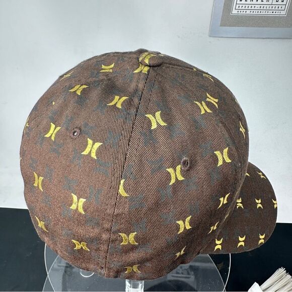 HURLEY CAP — Step & Repeat Logos / Gold&Brown - Picture 5 of 8